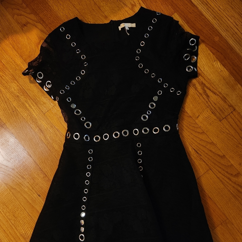 Black rivet dress